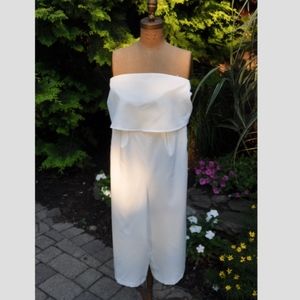 White Split Leg Pant Dress